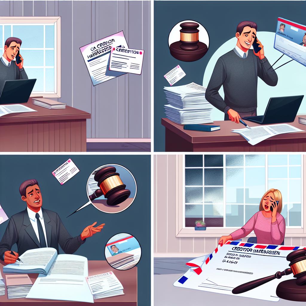 Steps to handle creditor harassment.