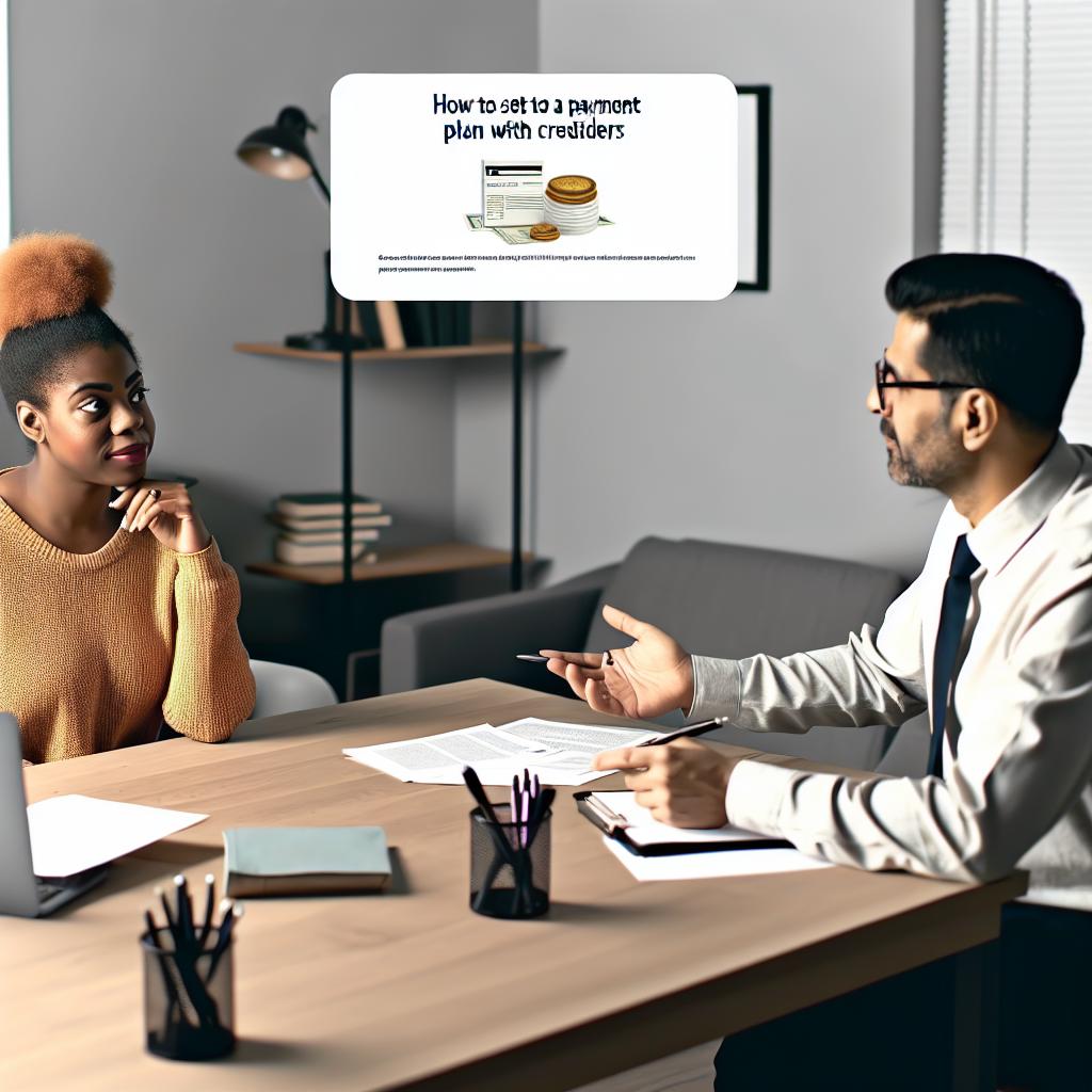 How to set up a payment plan with creditors.