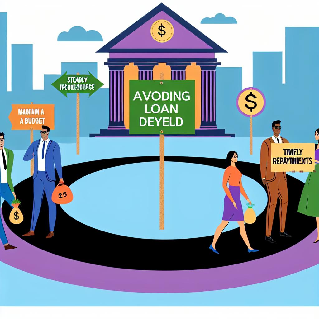 Steps to avoid defaulting on a loan.